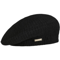 Beret z Dzianiny Valarena by Seeberger, czarny, One