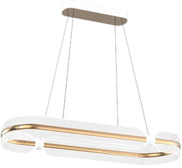 Lampa wisząca LED złota podłużna 95cm PND-63728-56W-3K-GD
