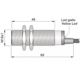 Czujnik indukcyjny 18 mm SI18-DC8 NPN NO LC5