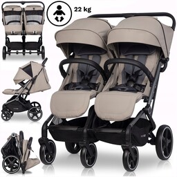 Lekki Wózek Spacerowy Dziecięcy Dla Bliźniąt Rok Po