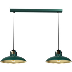 Lampa loft wisząca FELIX GREEN-GOLD 2xE27 MLP7710-Milagro