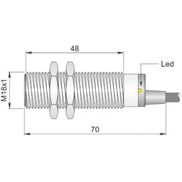 Czujnik indukcyjny 18 mm SI18-DC8 PNP NC