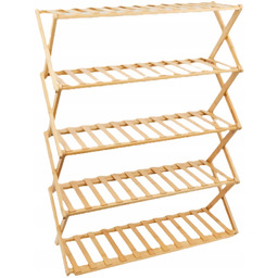Regał Bambusowy 5 Półek Składany Home Accents 67x25