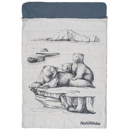 Naturehike Śpiwór Turystyczny Syntetyczny NH21MSD06 215x145cm 2os. szary