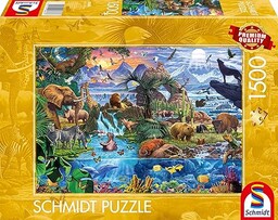 Schmidt Spiele 58866 panorama świata zwierząt, 1500 elementów