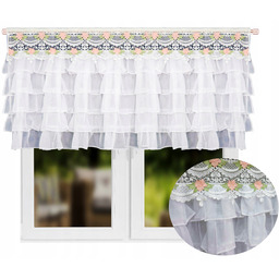 Firana Gotowa z Gipiurą Zazdrostka Firany z Falbanami