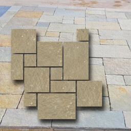 Tandur Yellow Limestone Natural t/h 3cm Komplet Rzymski