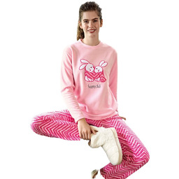 Piżama Damska Polarowa Gruba Ciepła Zimowa Xl