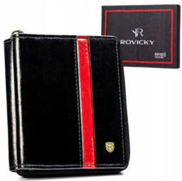 Portfel skórzany Rovicky 22322-RVTP czarny