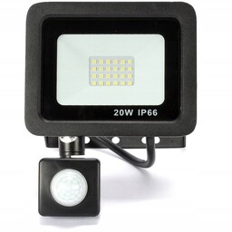 Naświetlacz LED 20W z czujnikiem halogen barwa biała