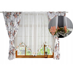 Firanka Gotowa z Gipiura w Kwiaty Firana Woal