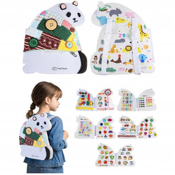 Książeczka Manipulacyjna Sensoryczna Montessori Tablica Zabawka Edukacyjna