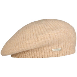 Beret z Dzianiny Valarena by Seeberger, jasnobeżowy, One