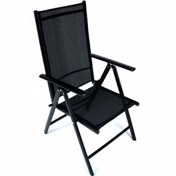 Krzesło aluminiowe Składane krzesła Czarne
