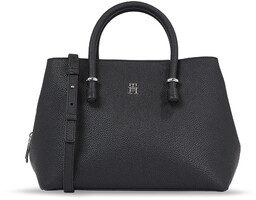 Torebka Tommy Hilfiger Th Emblem Satchel AW0AW15224 Czarny