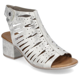 Sandały damskie Rieker 64676-60 na obcasie na rzepy