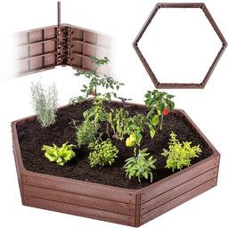 Obrzeże ogrodowa rabata Aizac sześciokątna brązowy