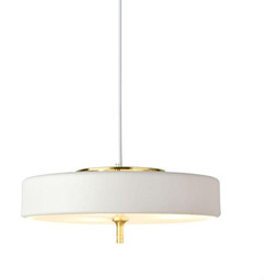 Art Deco 2000 - lampa wisząca biały złoty