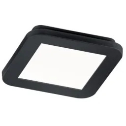 Lampa sufitowa łazienkowa czarna kwadrartowa IP44 LED 10W