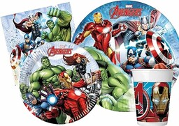 Ciao - Zestaw imprezowy Marvel Avengers (talerze, kubki,