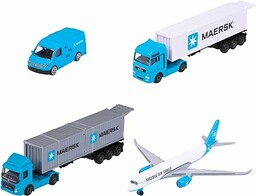 Majorette 212057289 Maersk pojazd, 3 rodzaje, losowa wysyłka