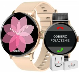 GIEWONT Smartwatch GW330-4 Różowe Złoto - Zestaw