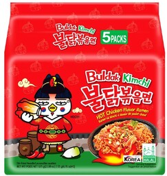 Ramyun o smaku ostrego kurczaka z kimchi, ogniście