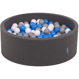 KiddyMoon Suchy Basen 90X30cm/300 Piłek  7Cm, Okrągły