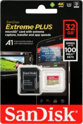 Karta pamięci SanDisk EXTREME PLUS MicroSDXC 32GB SDSQXBG-032G-GN6MA