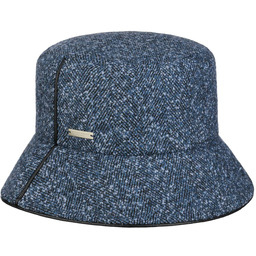 Kapelusz Rybaka Tweed Bucket by Seeberger, niebiesko-ciemnoniebieski, One