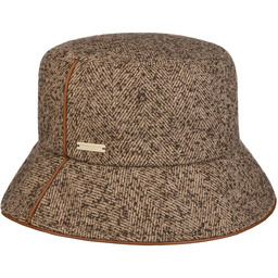 Kapelusz Rybaka Tweed Bucket by Seeberger, brązowo-beżowy, One