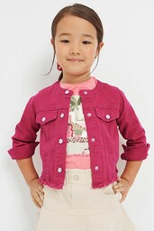 Kurtka jeansowa dla dziewczynki Mayoral - różowa
