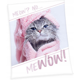 Koc kot kotek flanelowy ciepły Duży 150x200 mikrofibra