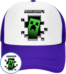 CZAPKA Z DASZKIEM MINECRAFT DLA DZIECI NA LATO
