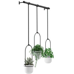 Zestaw doniczek Triflora biały/czarny