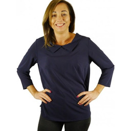 Bluzka z kołnierzykiem i kokardą, rękaw 3/4, r.