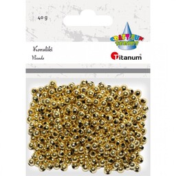 Koraliki do nawlekania złote 40g Titanum TI390725-12461