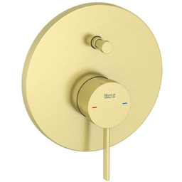 Roca Ona bateria wannowo-prysznicowa podtynkowa Brushed Gold Everlux-PVD
