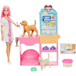 Barbie U weterynarza  gips dla zwierzaczków Zestaw