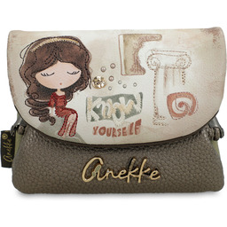 Anekke Brązowy Kompaktowy Damski Portfel Muse