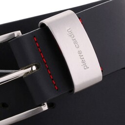 Skórzany pasek męski Pierre Cardin 70007 - Czarny