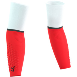 COMPRESSPORT Rękawki kompresyjne ARMFORCE ULTRALIGHT white/fluo red