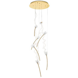 Wisząca lampa salonowa Tulippe MSE1501100170 Moosee kwiaty złote