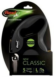 FLEXI New Classic Smycz taśma L 5m czarna