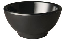 Czarna okrągła miska z melaminy Pure 130mm