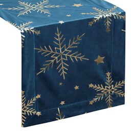 Eurofirany Obrus bieżnik świąteczny 40x140 Cho 11B granatowy