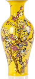Qinlang Ceramiczne wazony 35 cm na kwiaty, żółty