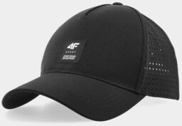 Czapka z daszkiem strapback męska 4F 4FWSS24ACABM275-20S Czarny