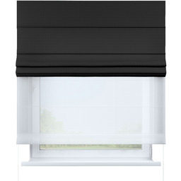 Roleta rzymska dzień noc Duo, czarny, Loneta