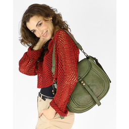 Saddle bag zielony militare Marco Mazzini v67f